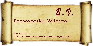 Borsoveczky Velmira névjegykártya